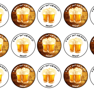 two pints of beer cupcake toppers