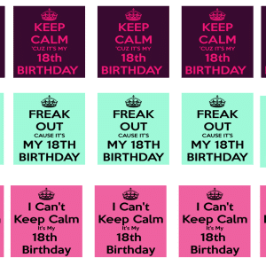 keep calm happy birthday cupcake toppers