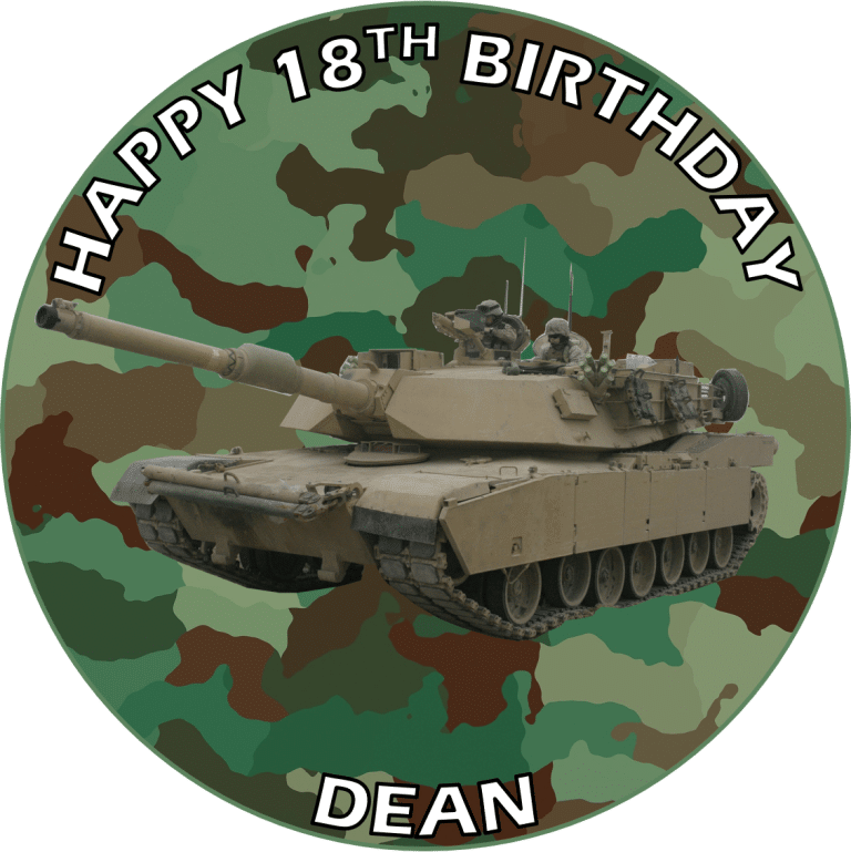 Army tank cake topper