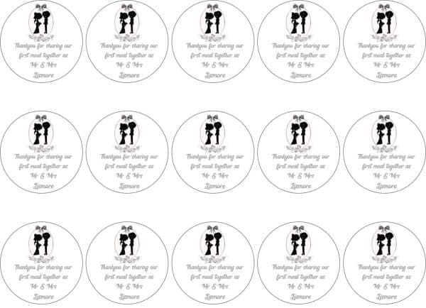wedding cupcake toppers with a personal message for all your guests