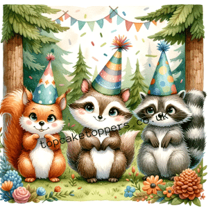 Woodland animal forest scene - Image 7