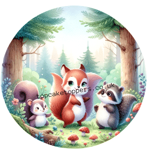 Woodland animal forest scene - Image 5
