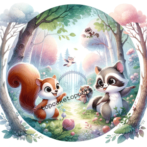 Woodland animal forest scene - Image 2