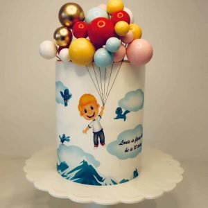 Boy hanging from balloons - Image 2