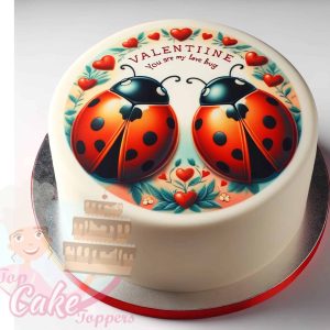 Love bug valentines cake Toppers - Image 5