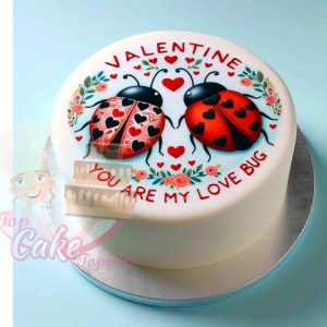 Love bug valentines cake Toppers - Image 7