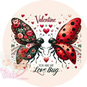 Love bug valentines cake Toppers - Image 4