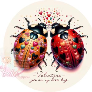 Love bug valentines cake Toppers - Image 3