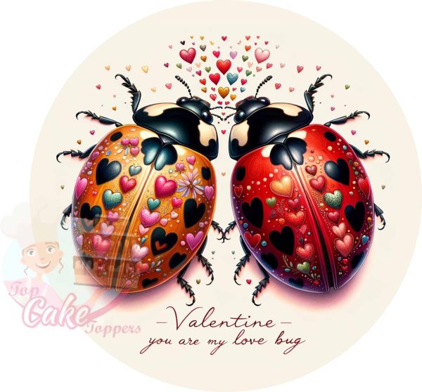 Love bug valentines cake Toppers - Image 3