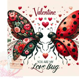 Love bug valentines cake Toppers - Image 8