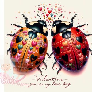 Love bug valentines cake Toppers - Image 6