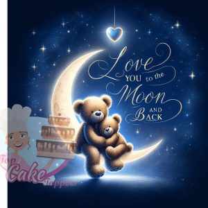 Valentines cake topper Love you to the moon and back - Image 3