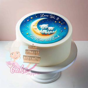 Valentines cake topper Love you to the moon and back - Image 7