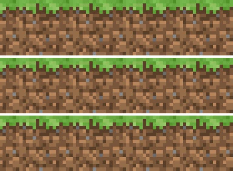 Minecraft style grass blocks