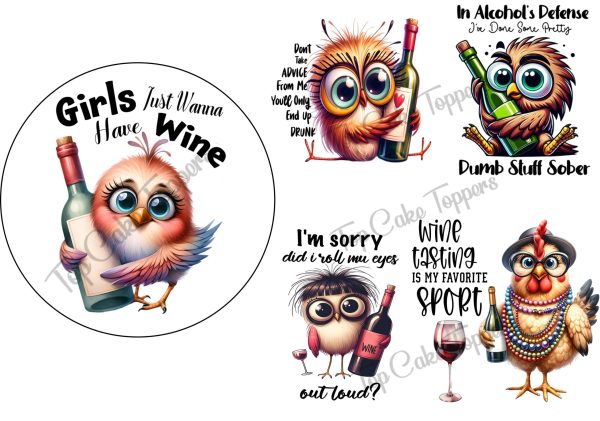 Funny sarcastic animal cake toppers
