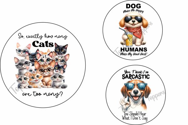 Funny sarcastic animal cake toppers - Image 3