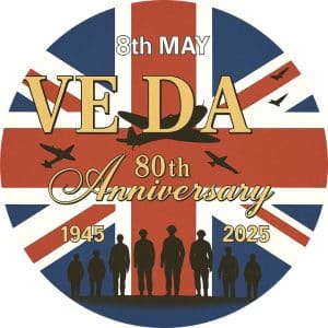 VE Day cupcake toppers