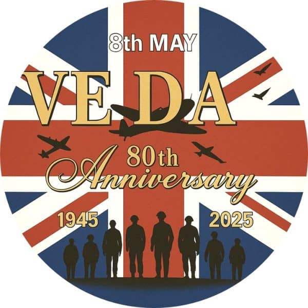 VE Day cupcake toppers