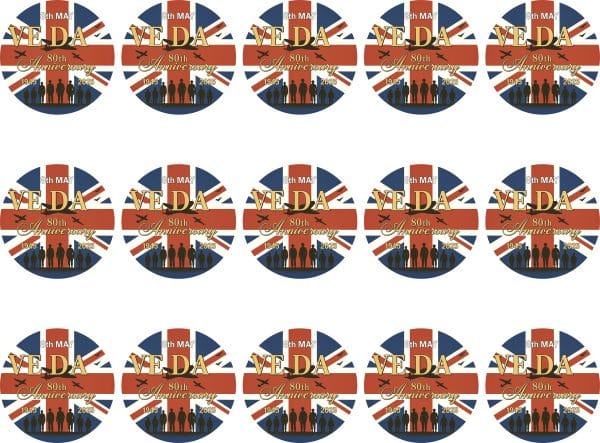 VE Day cupcake toppers - Image 2