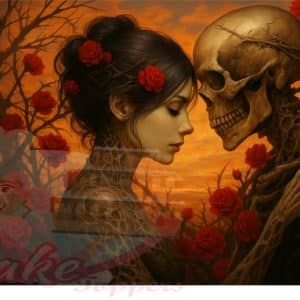 Gothic Romance cake topper