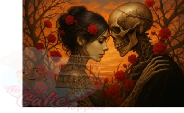 Gothic Romance cake topper
