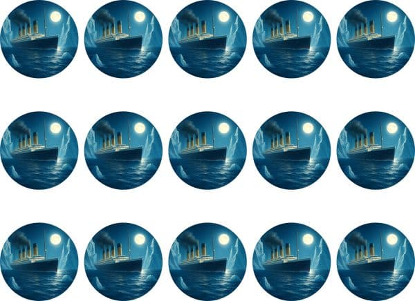 Titanic Ship cupcake topper